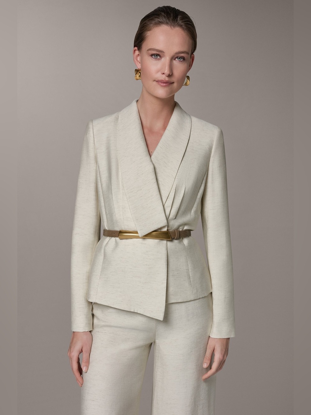 Donna Karan Cream Suit Blazer